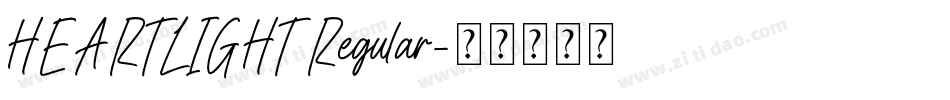 HEARTLIGHT Regular字体转换